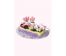 Bear With Flower Arrangement